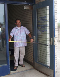 Kevin M. Duguay conducting a building audit
